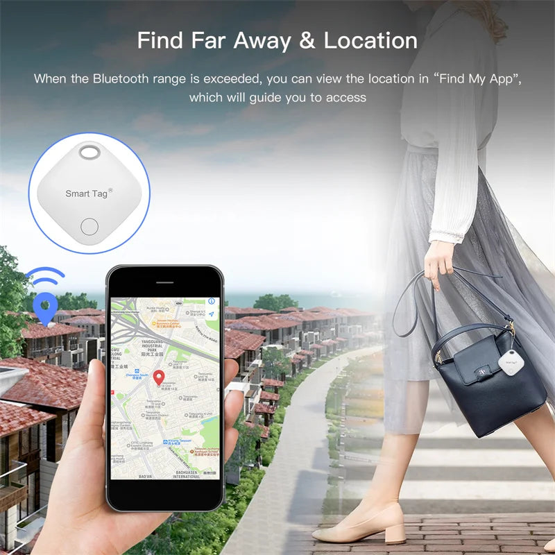 J4IRO Smart Bluetooth Tracker Tag – Works with Apple Find My, Anti-Lost Locator for iPhone & iPad
