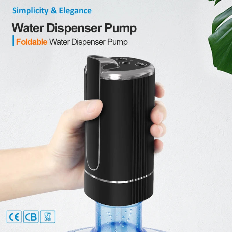 J4IRO Portable Electric Water Bottle Pump.

Make pouring water easier with this compact, rechargeable electric water pump. Simply attach it to a compatible water bottle and dispense water at the touch of a button.