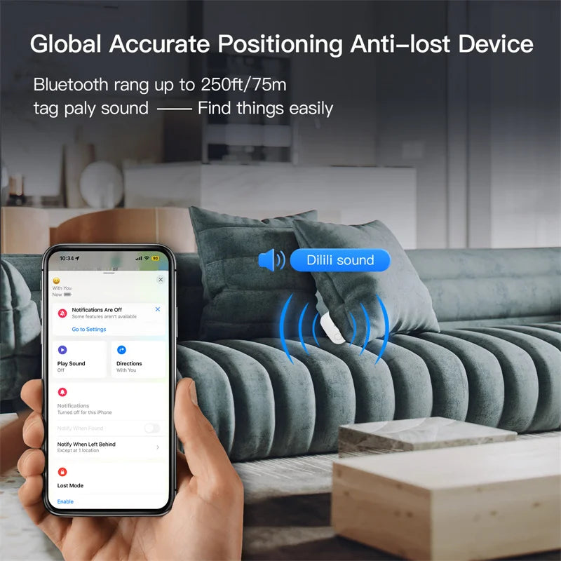 J4IRO Smart Bluetooth Tracker Tag – Works with Apple Find My, Anti-Lost Locator for iPhone & iPad